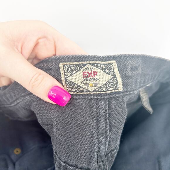 Express No 4 Womens Y2K Boho Hippie Floral Mushroom Paint Denim Shorts Size‎ 3/4 - Picture 7 of 7